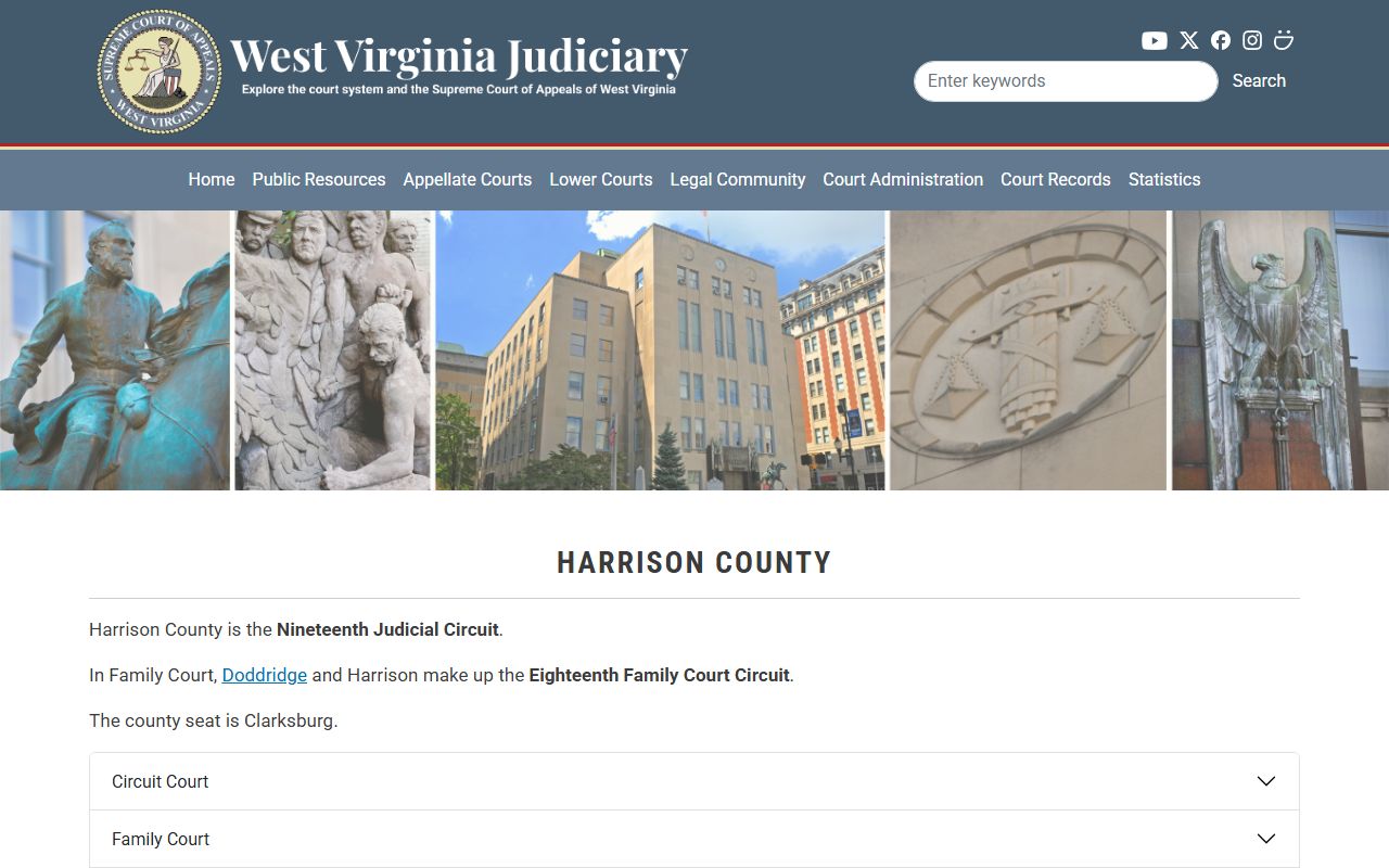 Harrison County court records after arrest court clerk contact information