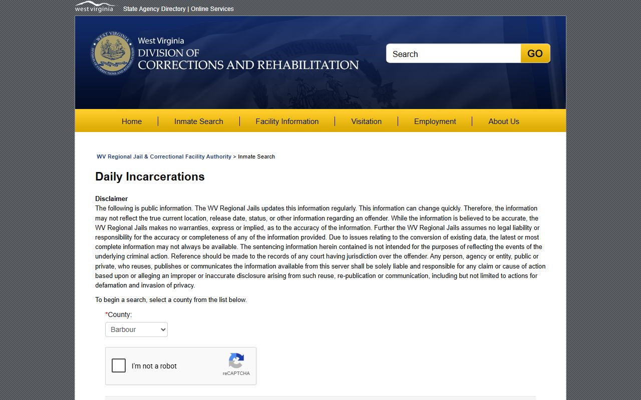 Harrison County jail mugshots daily incarcerations admissions table without booking photos
